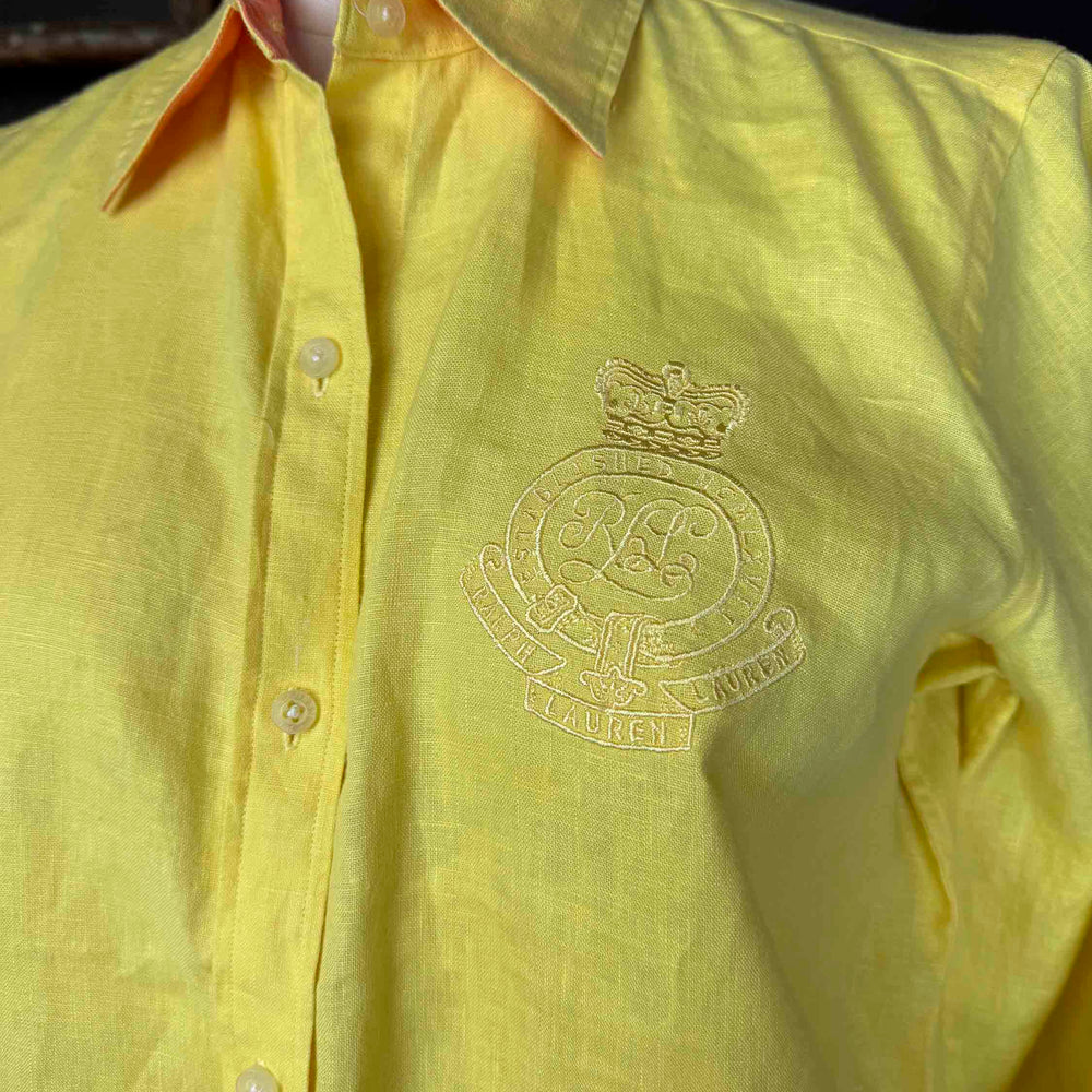 
                      
                        Pre-loved Lauren Ralph Lauren Yellow Linen Button Down Shirt - Size XS
                      
                    