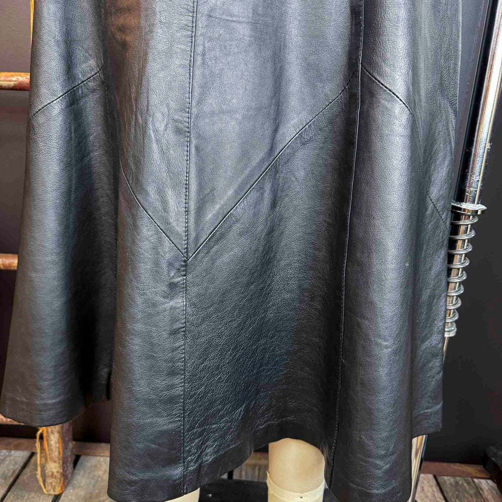 
                      
                        Vintage 90s Bagatelle Black Leather Skirt - Size M
                      
                    