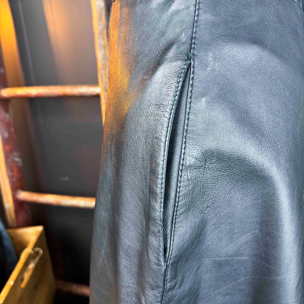 
                      
                        Vintage 90s Bagatelle Black Leather Skirt - Size M
                      
                    