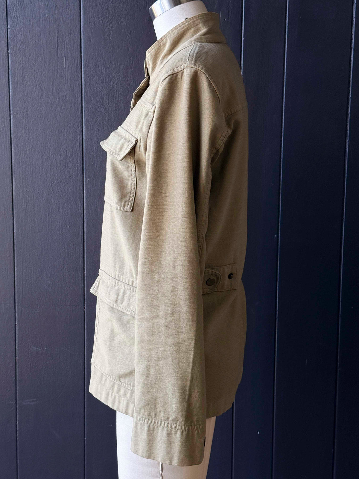 Pre-Loved J.Crew Sage Green Utility Flap Pocket Jacket - Size XS