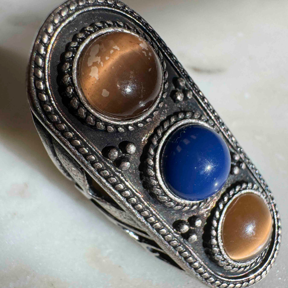 
                      
                        Triple Stone Boho Statement Ring - Size 7
                      
                    
