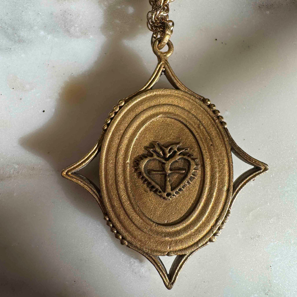 
                      
                        Vintage Gothic Medallion Necklace - Saint Benedict Medal
                      
                    