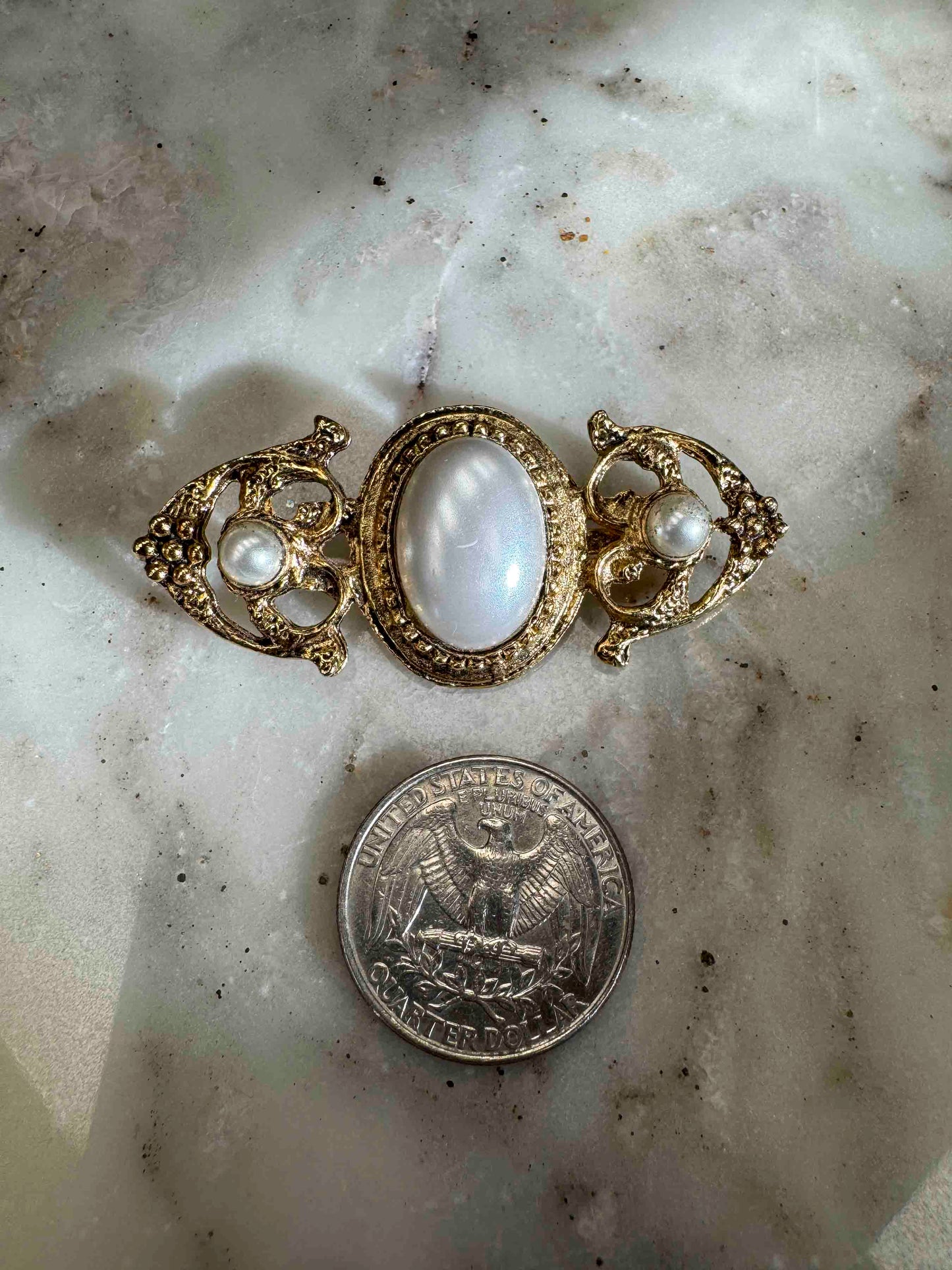Vintage Victorian Pearl Brooch