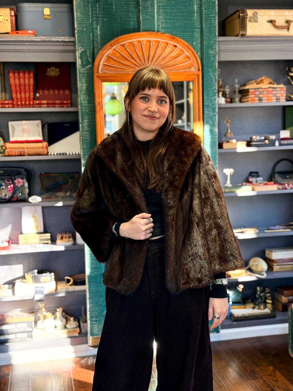 Vintage Gartenhaus Genuine Mink Fur jacket - Dark Chocolate Brown