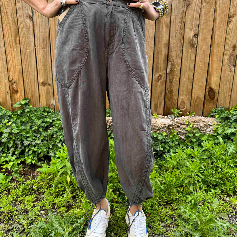 
                      
                        New Washed Drawstring On Bottom Pants
                      
                    