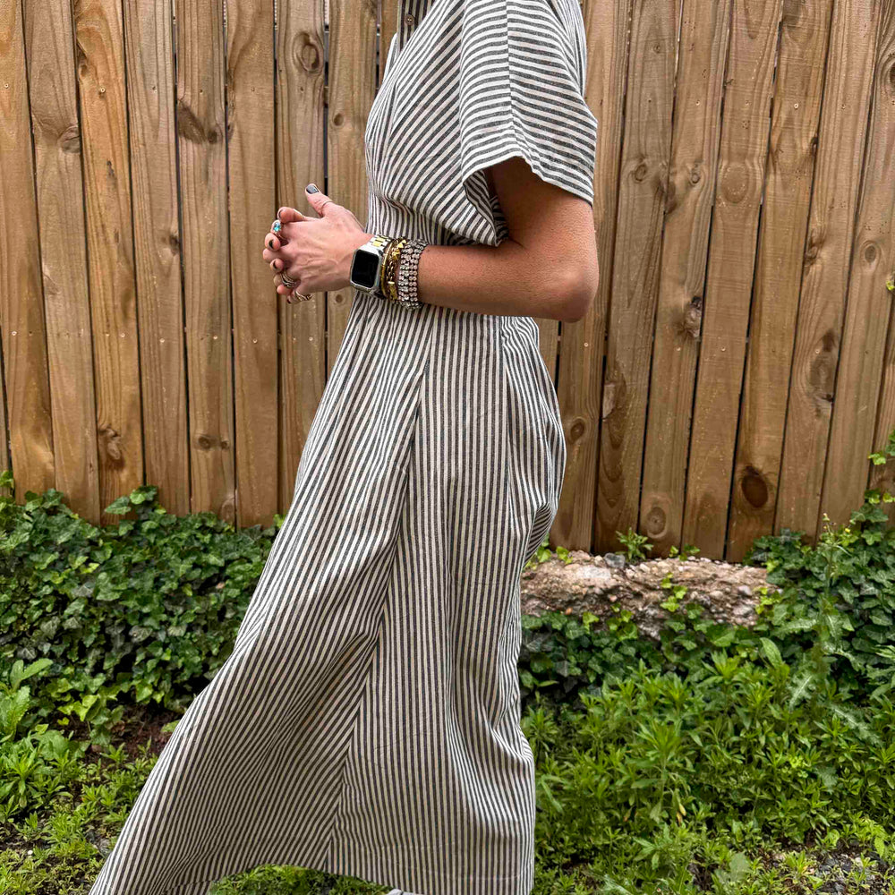 
                      
                        New Striped Button-down Shirt Dress
                      
                    
