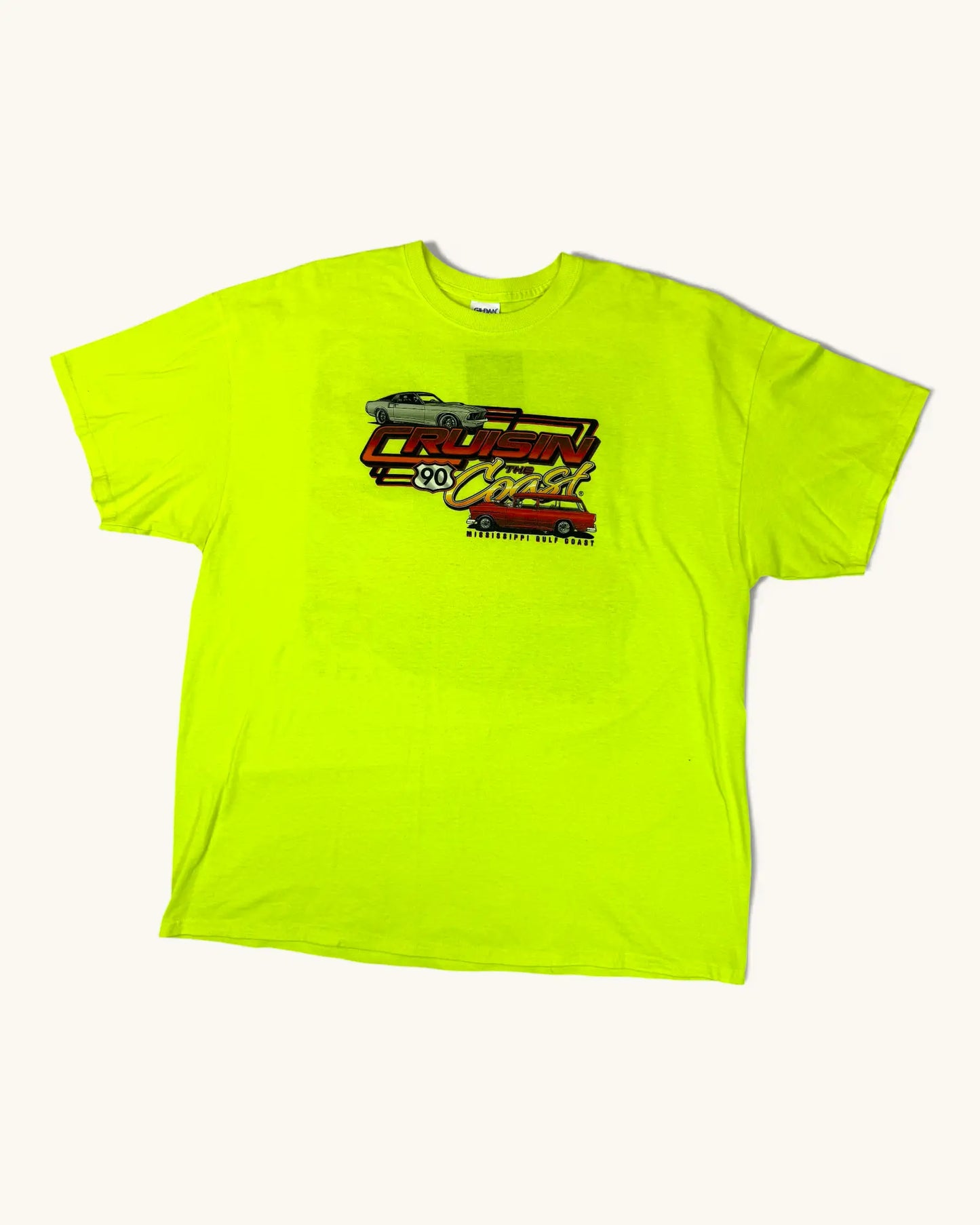 Vintage Neon Cruising Graphic Tee - Size 2XL