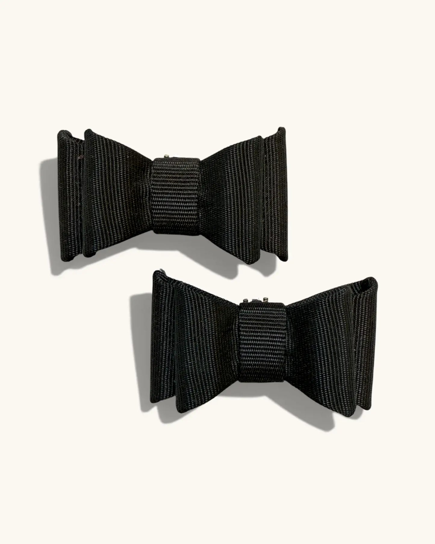 Vintage Black Bow Shoe Clips