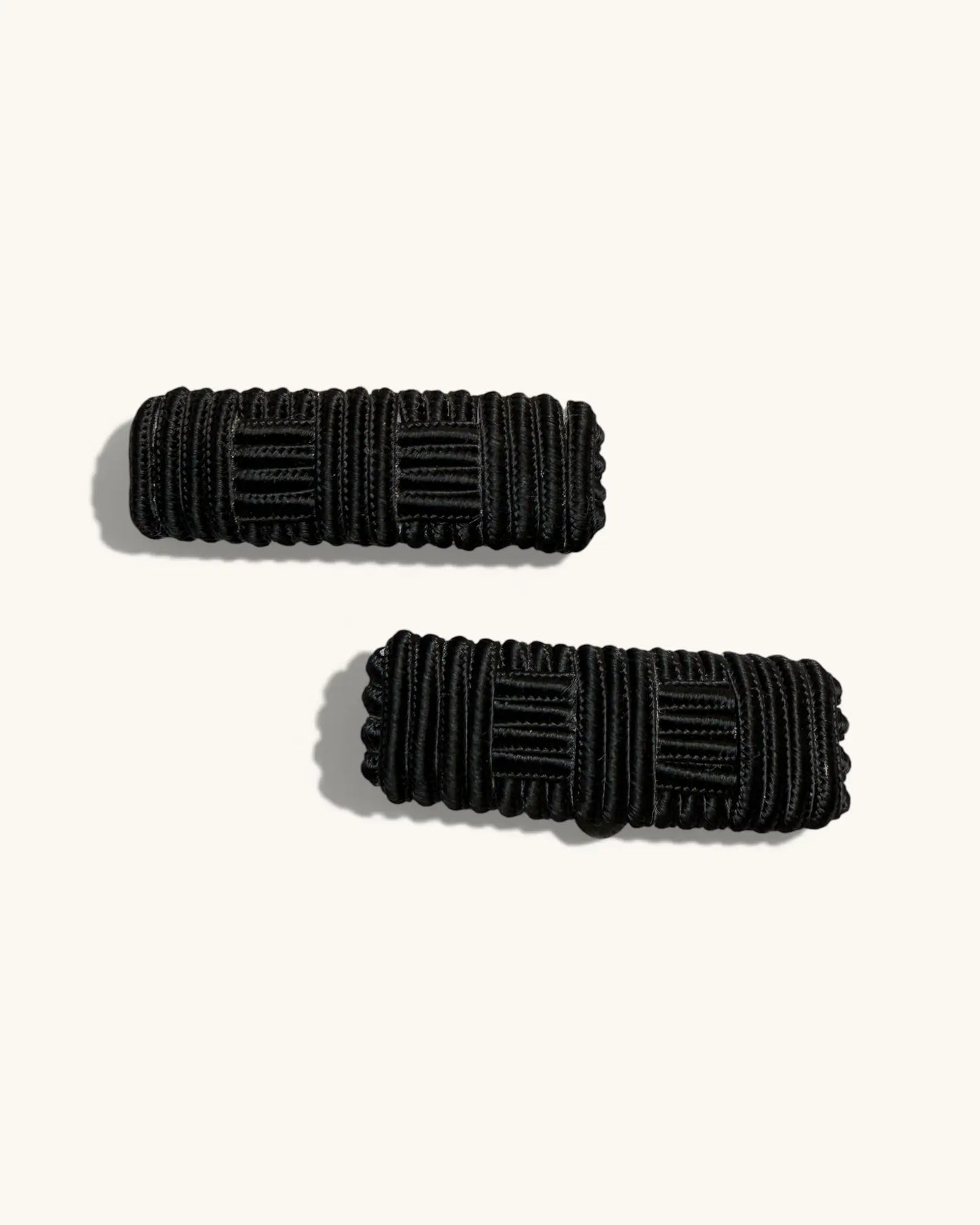 Vintage Black Cord Shoe Clips