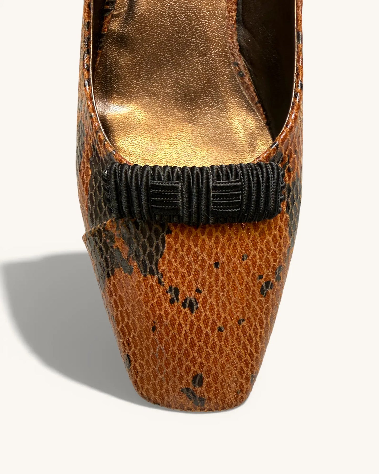 Vintage Black Cord Shoe Clips