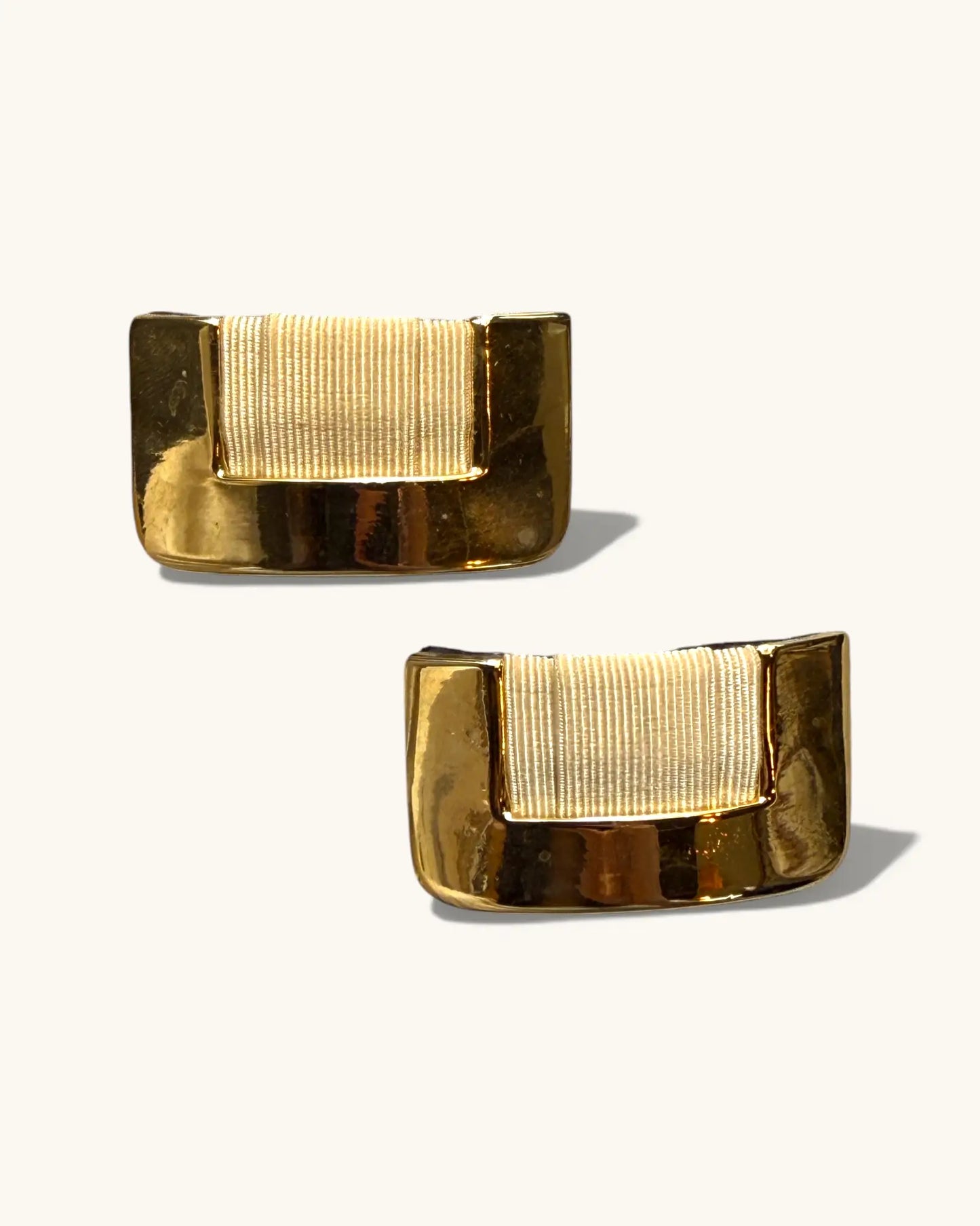 Vintage Gold Ribbon Shoe Clips