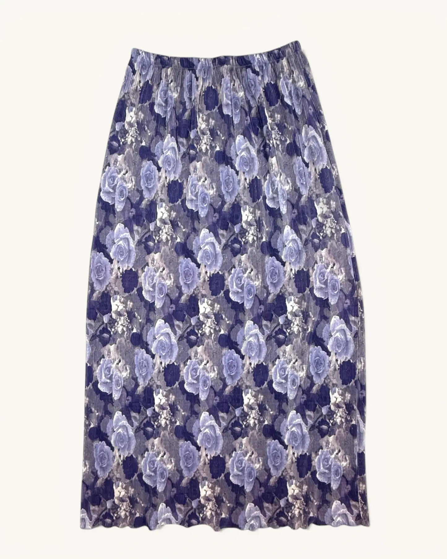 Vintage Purple Pleated Maxi Skirt - Size M