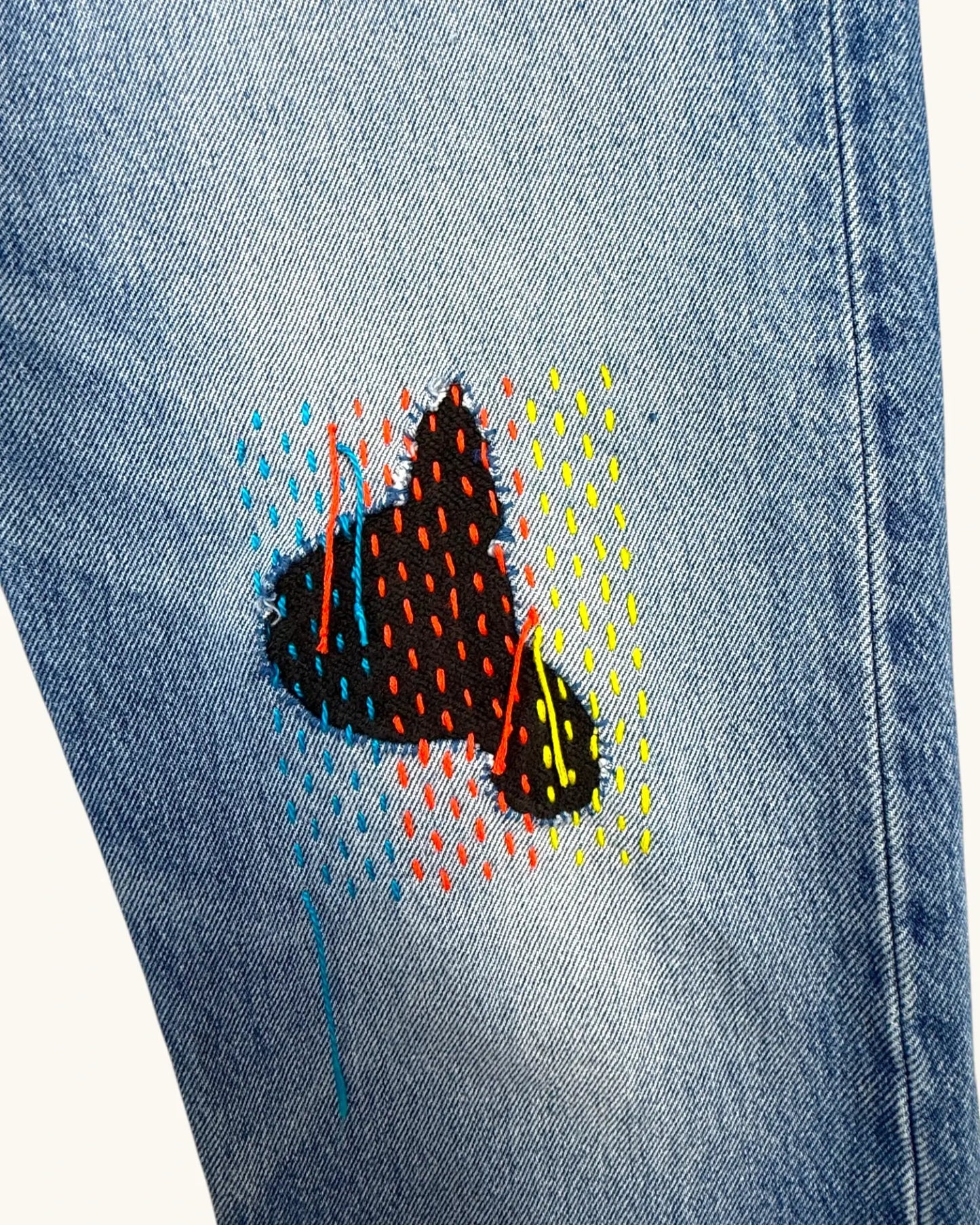 Mode Edit Sashiko Jeans - Size L