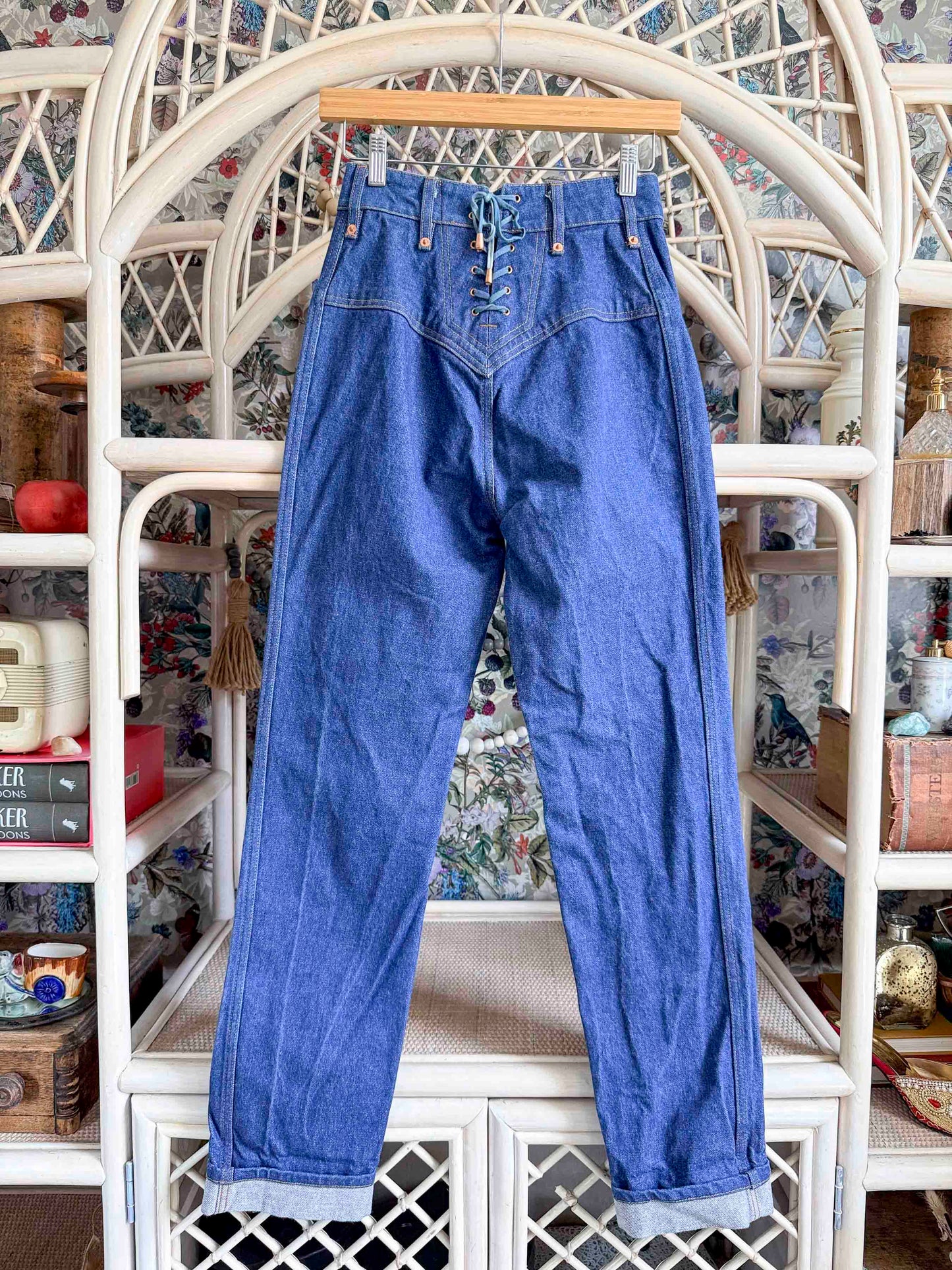 Pre-loved High Waisted Merica Lee Corset Denim Jeans - Size 24