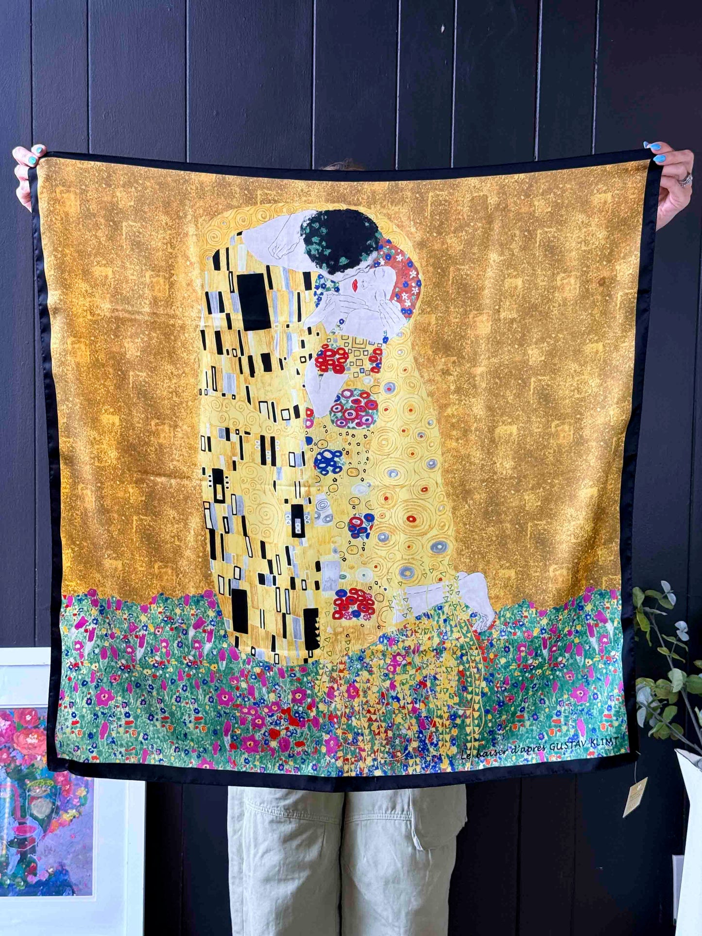 Pre-loved Gustav Klimt “The Kiss” Scarf