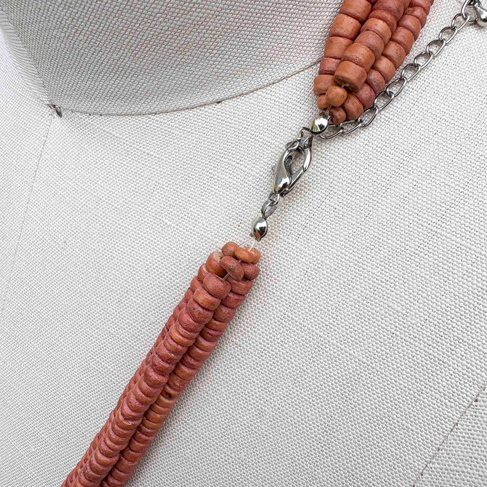 
                      
                        Vintage Large Wood Medallion Boho Necklace
                      
                    