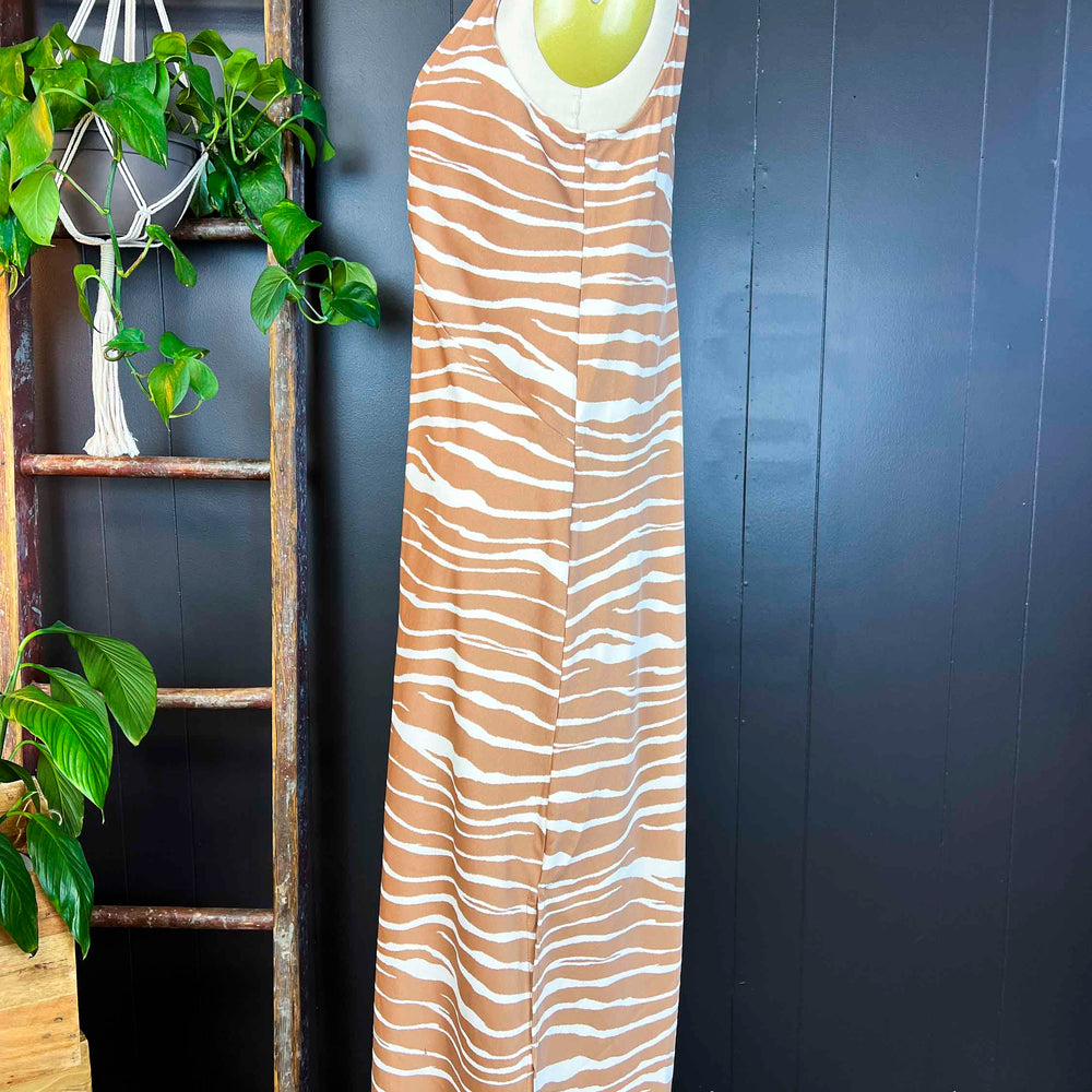 
                      
                        Pre-loved Tan Zebra Print V-neck Slip Dress - Size L
                      
                    