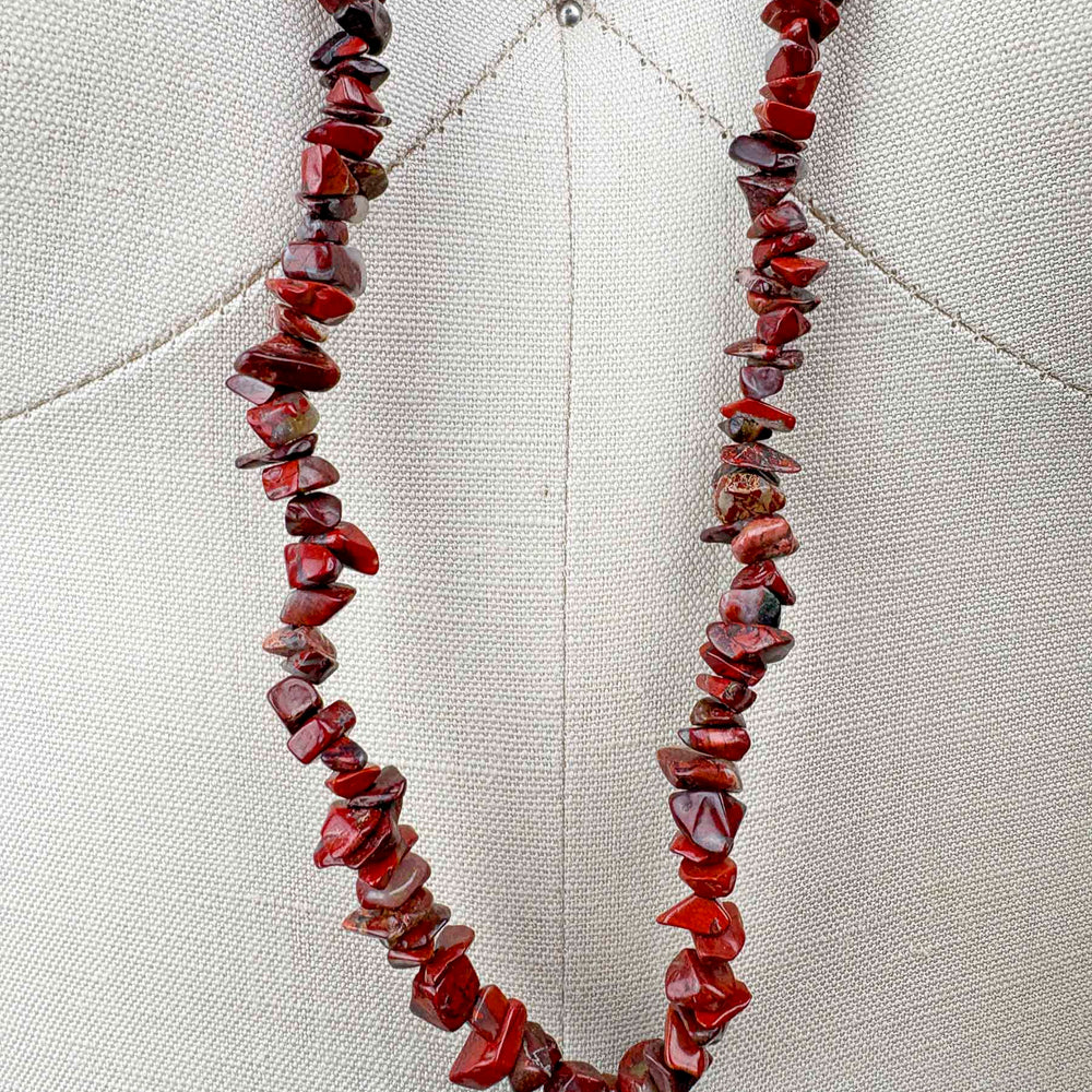 
                      
                        Vintage Red Jasper Nugget Necklace
                      
                    