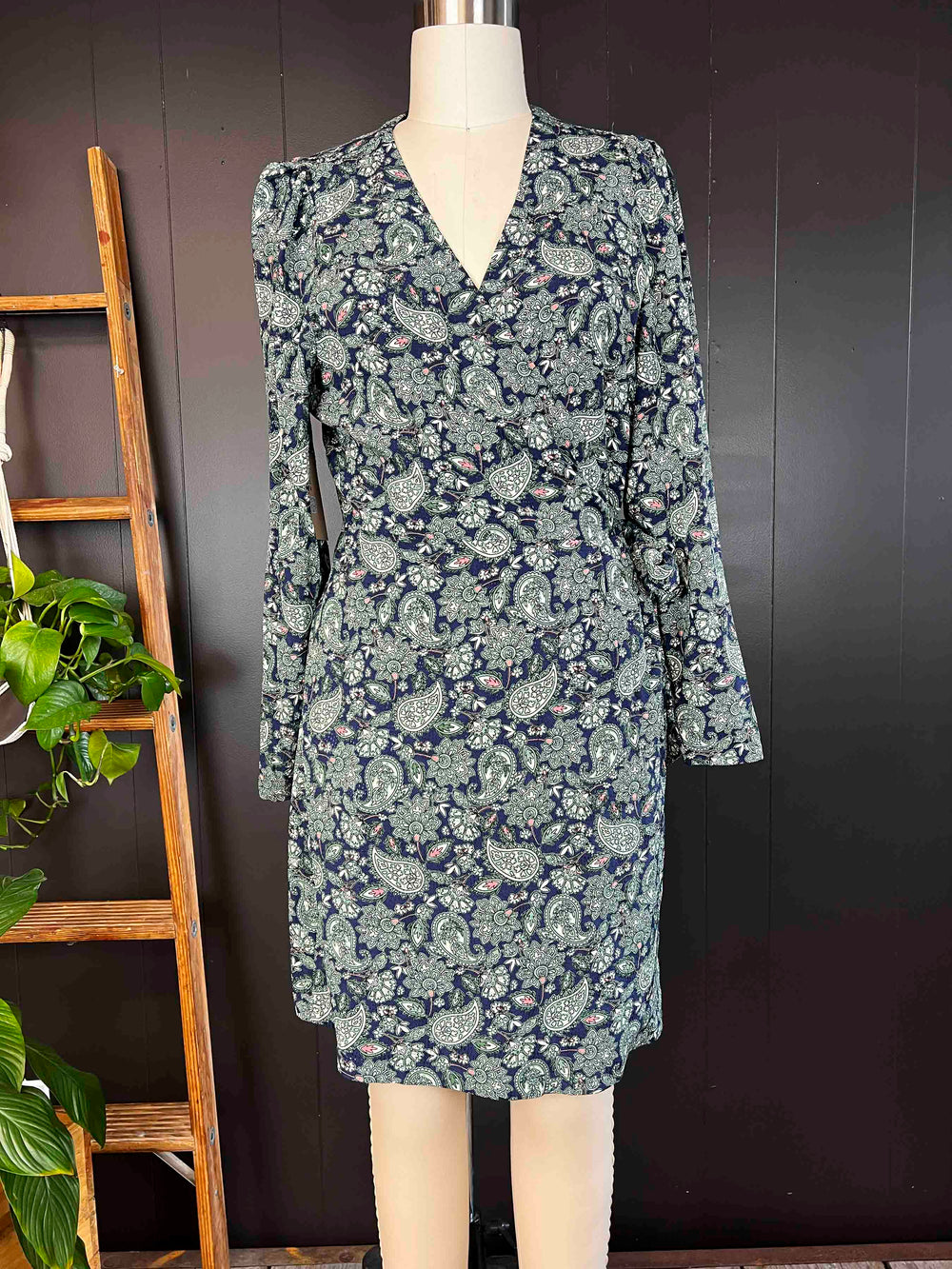 Pre-loved Paisley Wrap Dress - Size XL