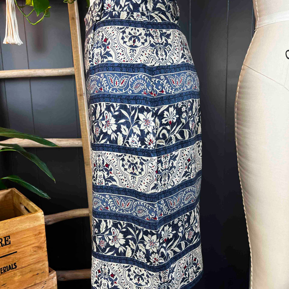 
                      
                        Pre-loved Navy Floral Skirt- Size S
                      
                    
