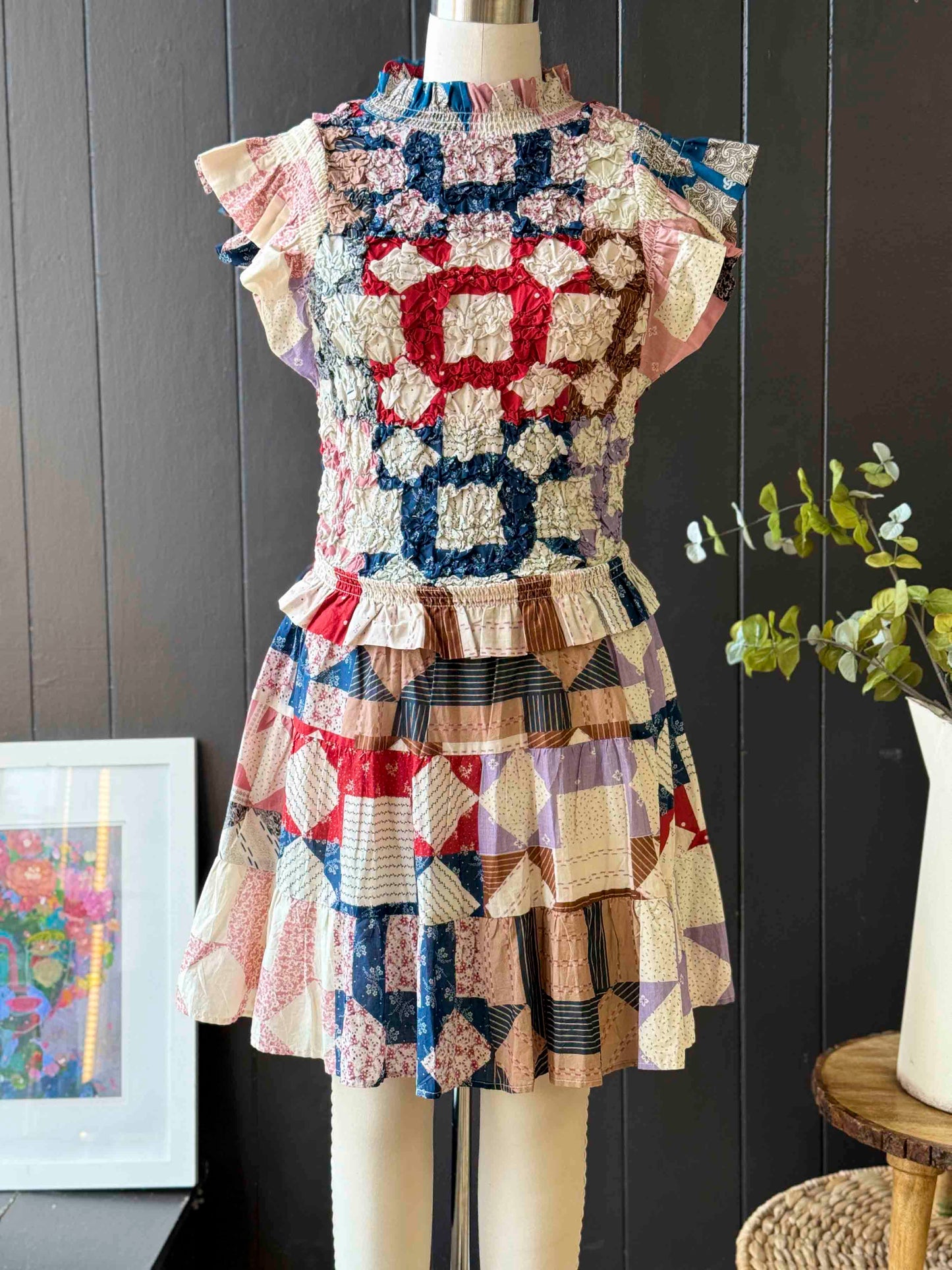 Pre-loved Sea New York Nohr Multicolor Patchwork Dress - Size M