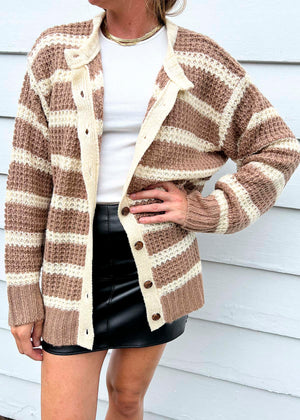 Lehigh Striped Cardigan Sweater