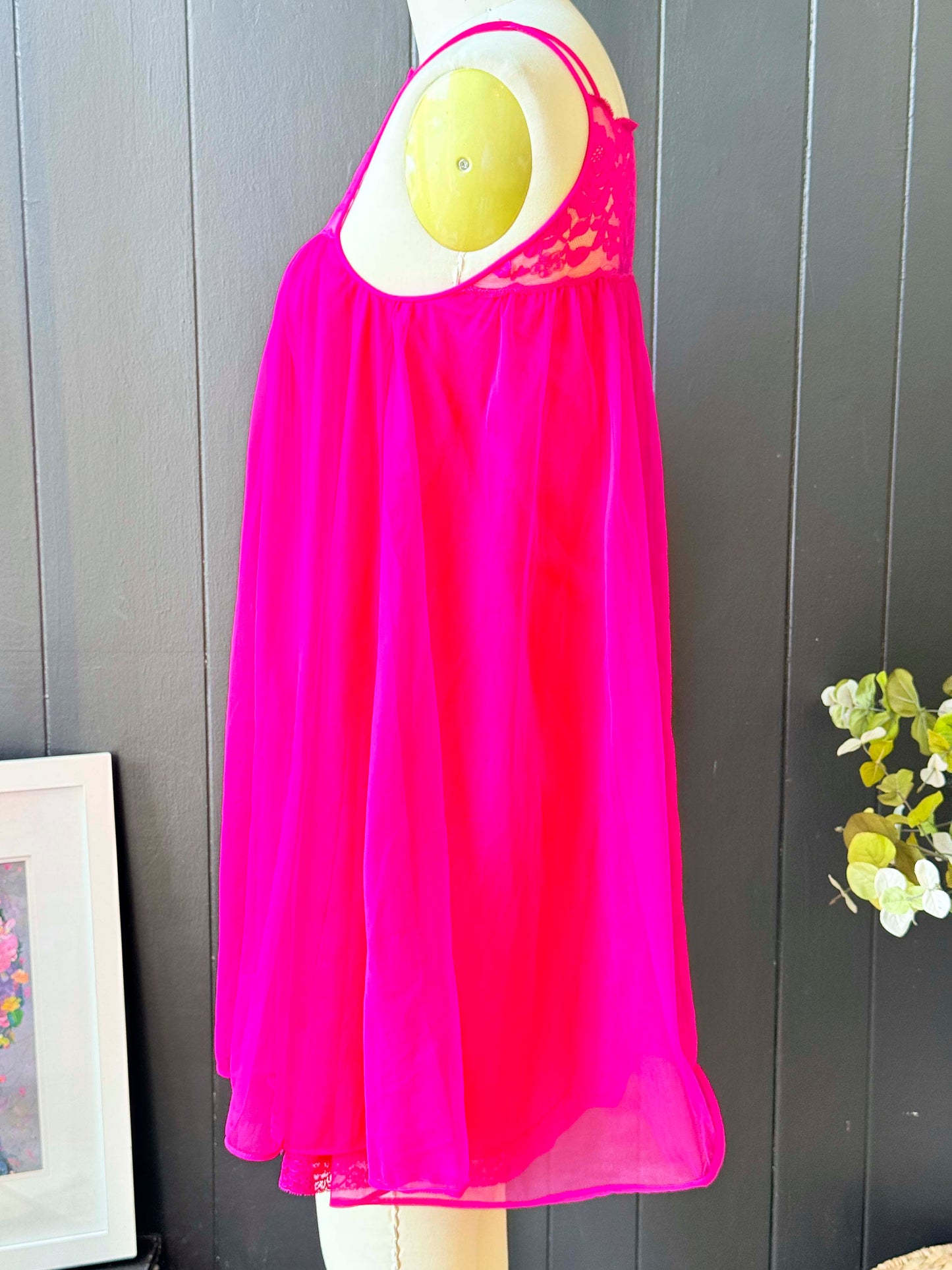 Pre-loved Pink Sheer Babydoll Dress