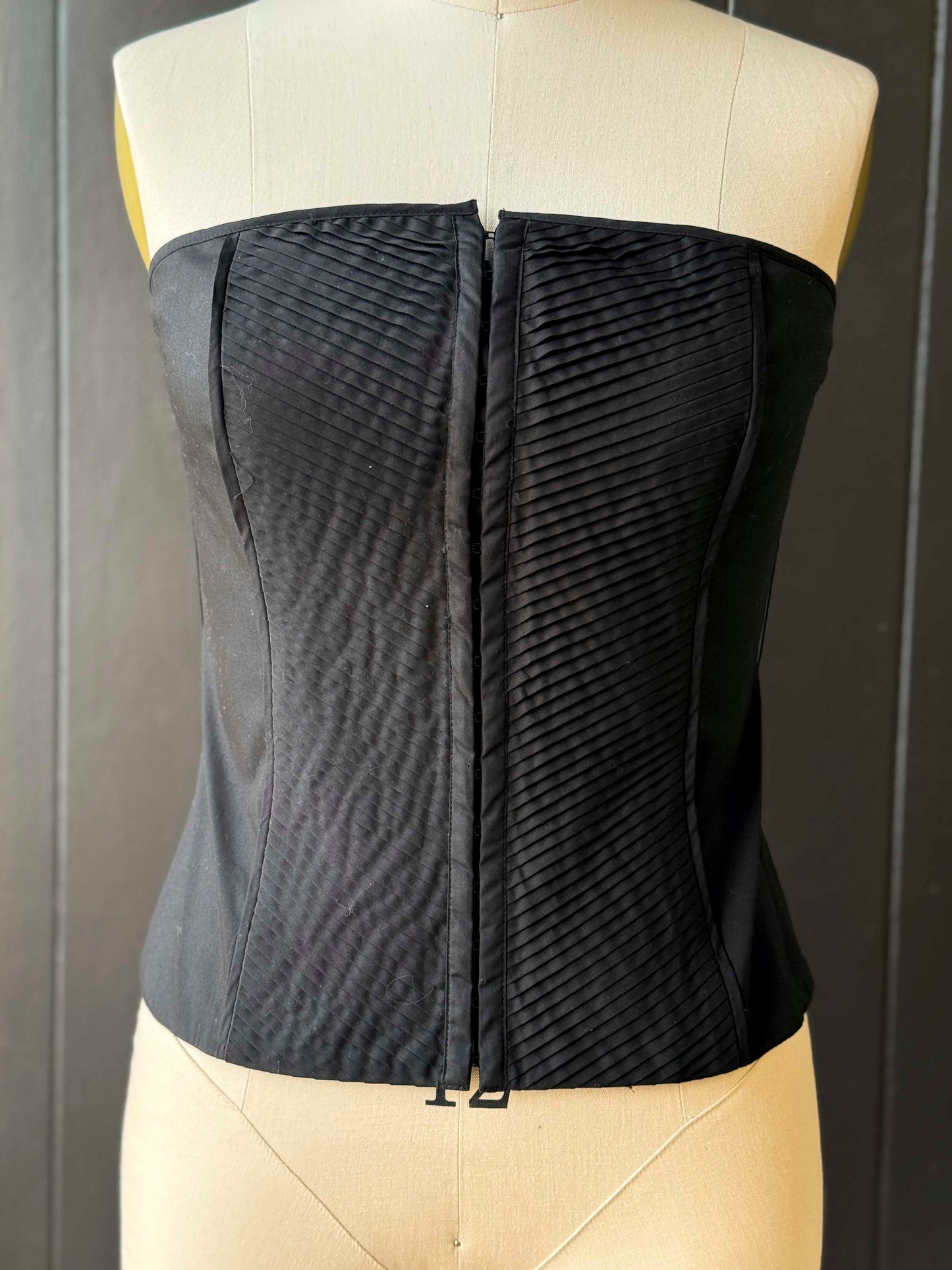 New With Tags White House Black Market Black Corset Top - Size L