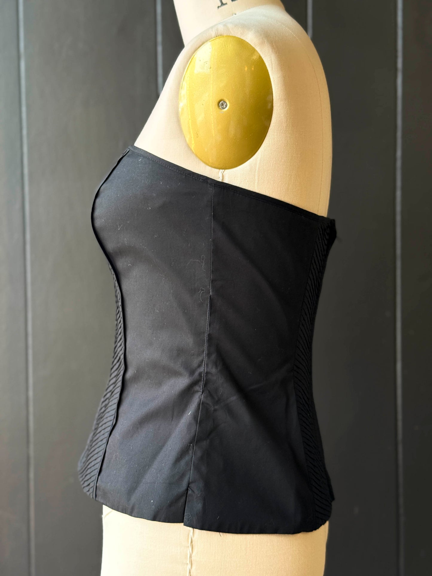 New With Tags White House Black Market Black Corset Top - Size L