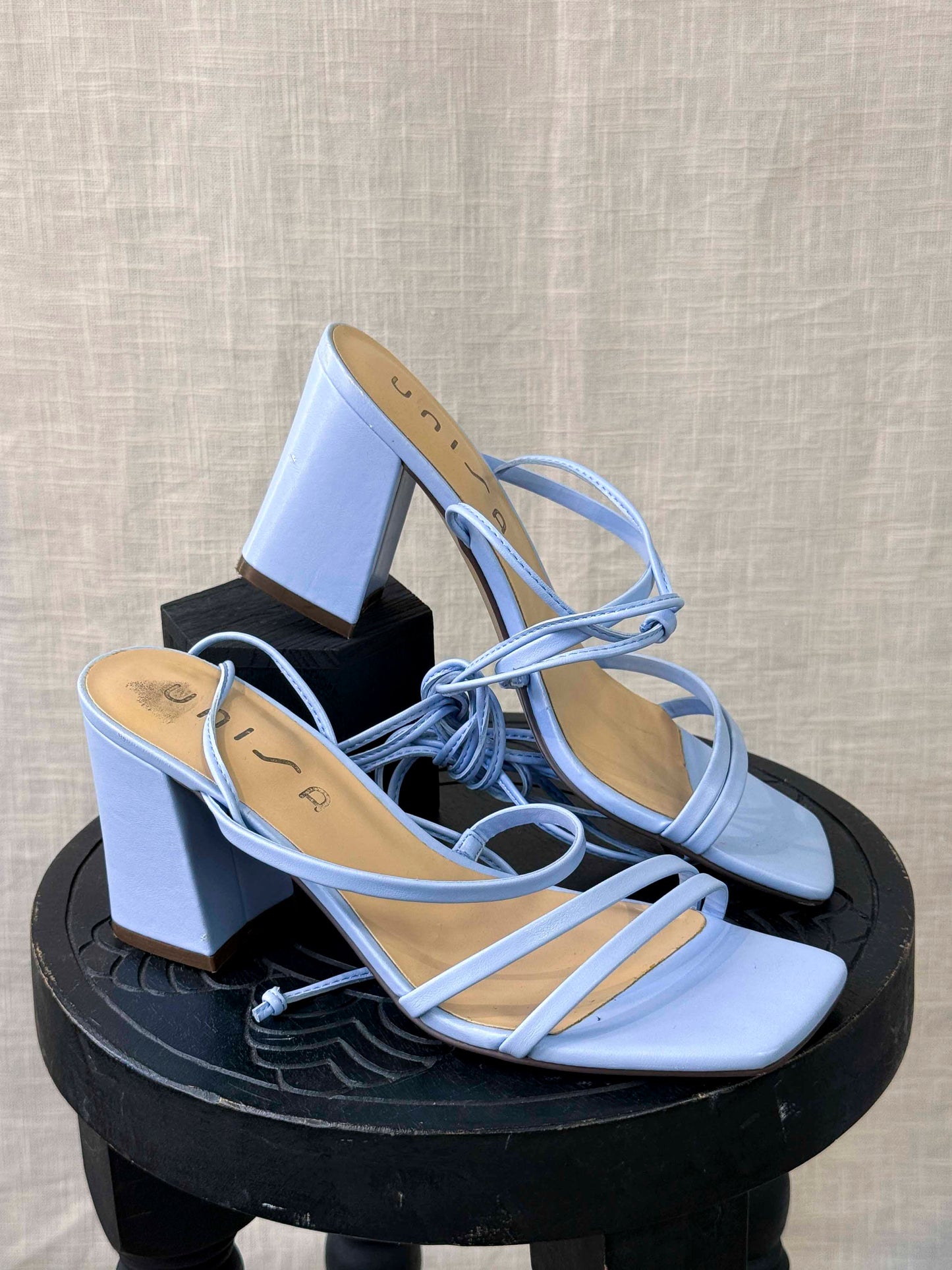 Pre-loved Unisa Blue Strappy Heels - Size 9