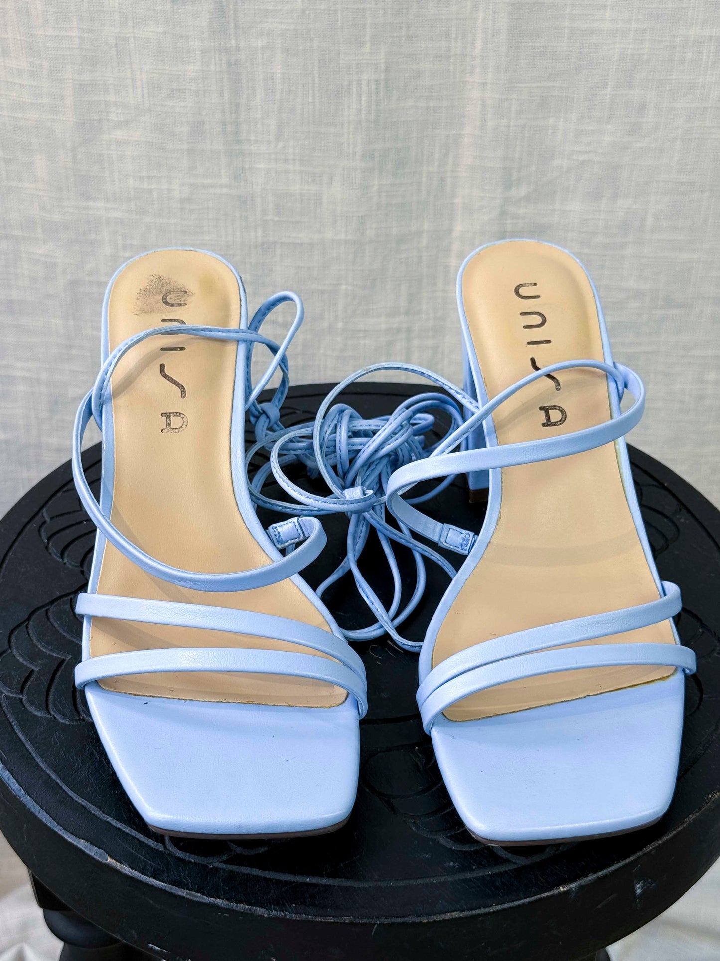 Pre-loved Unisa Blue Strappy Heels - Size 9