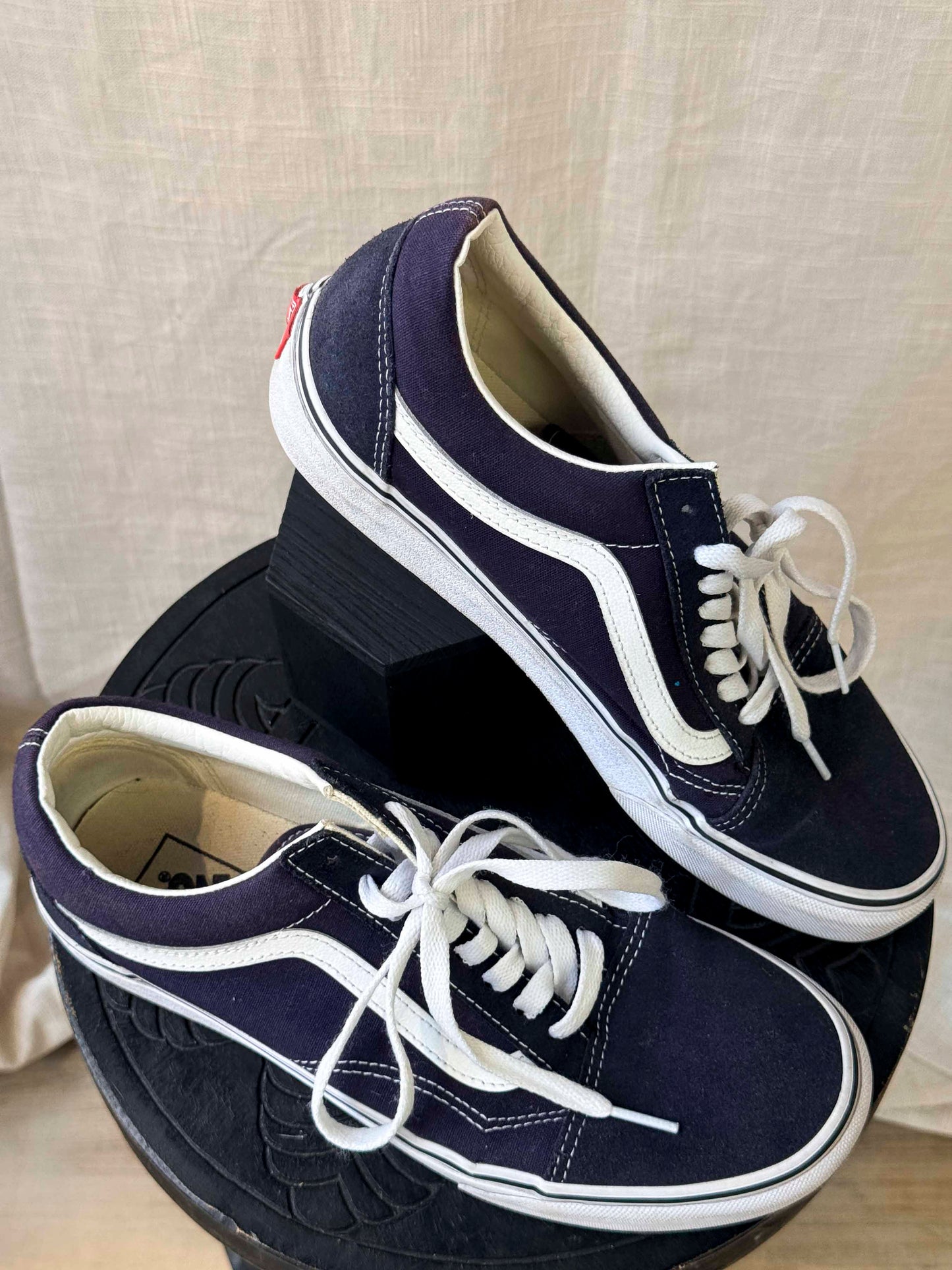 Pre-loved Navy Vans Sneakers - Size 10