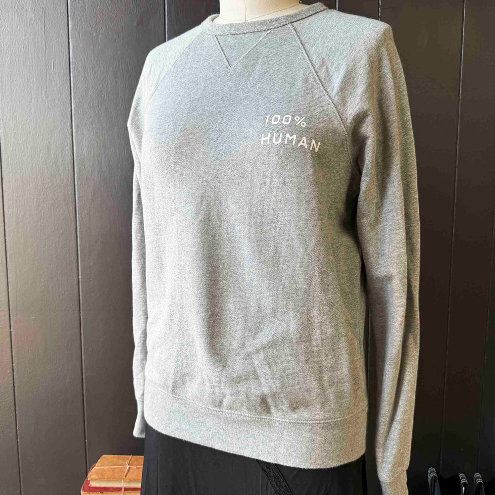 Pre-loved 100% Human Crew Athletic Grey Sweatshirt - Size S