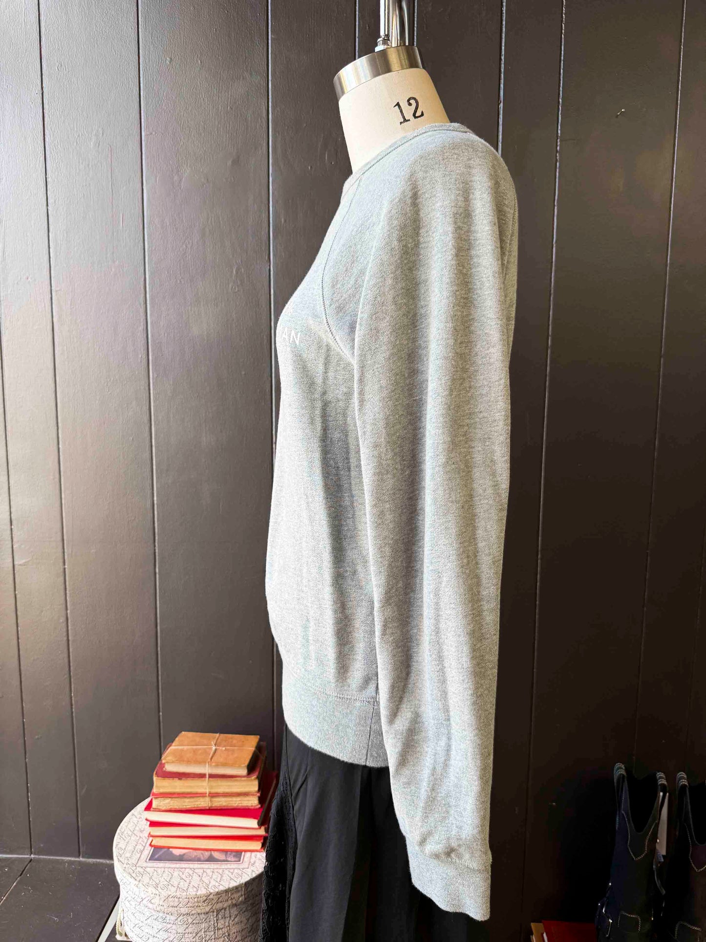 Pre-loved 100% Human Crew Athletic Grey Sweatshirt - Size S