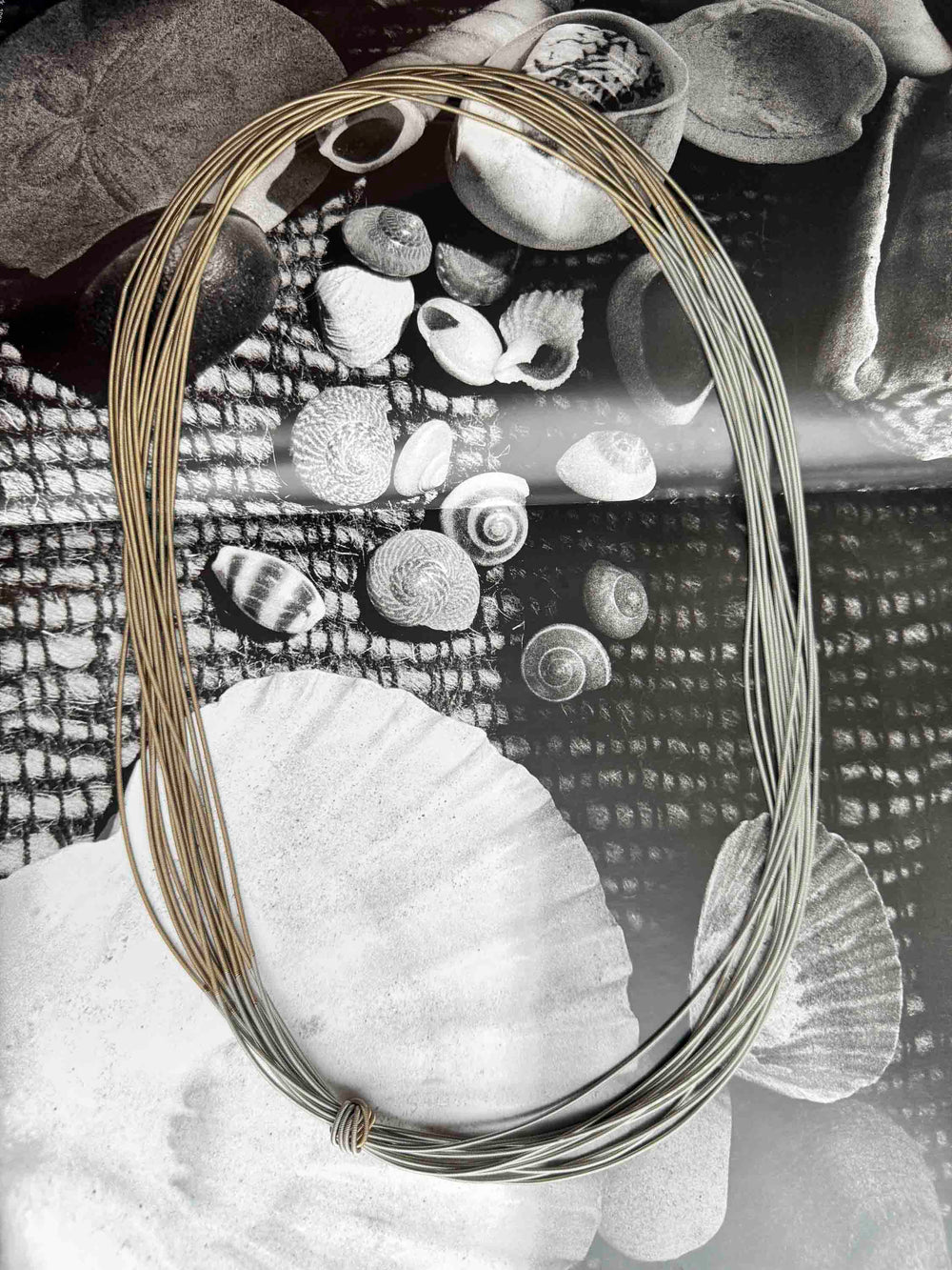 Pre-Loved Recycled Piano Wire Necklace – Sustainable Chic