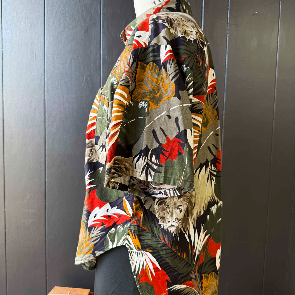 Vintage Lawerence Steven’s Jungle Print Button-down Top - Size L