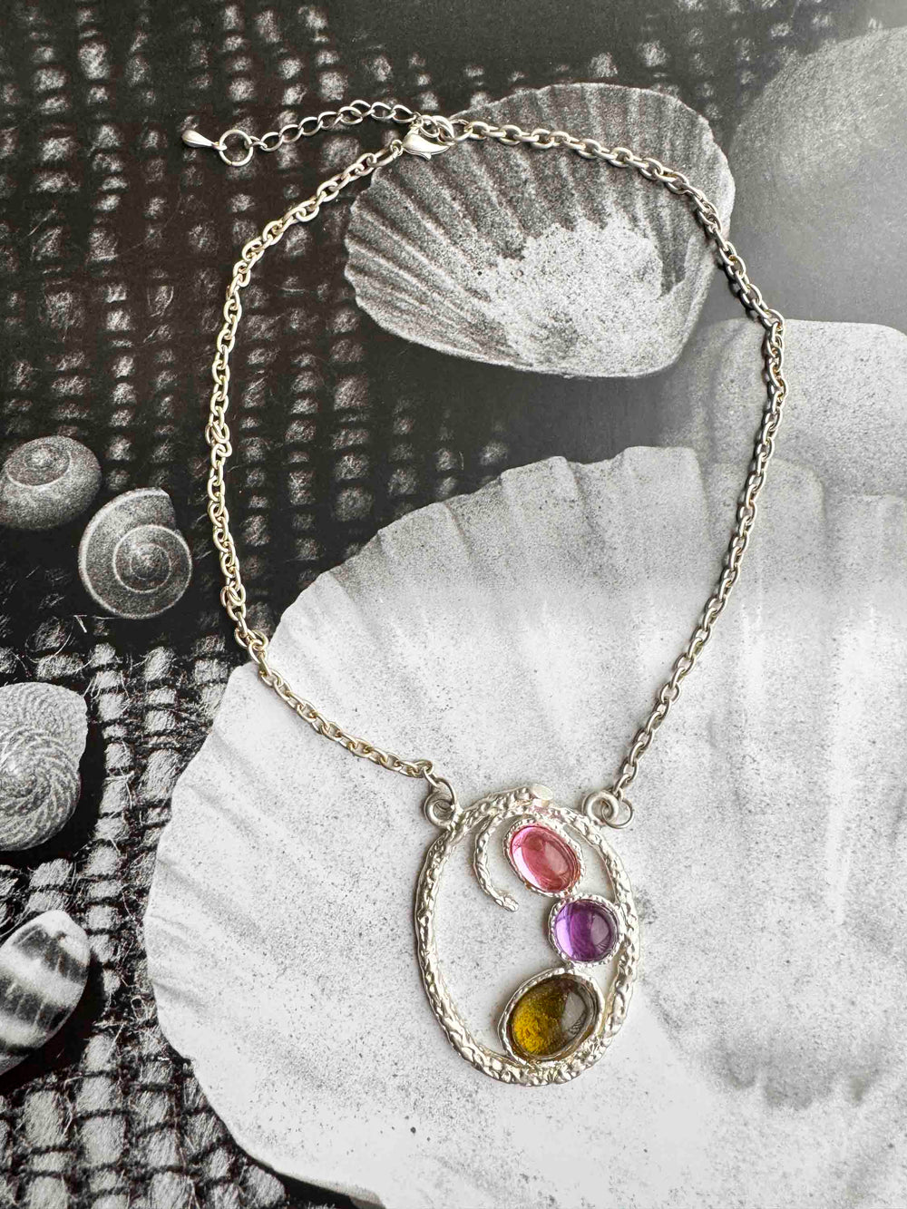 Vintage Artisan Silver Pendant Necklace – Bold & Sculptural