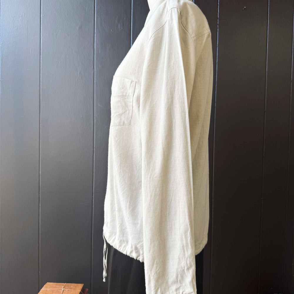 
                      
                        Pre-loved Tan Button-down Cinched Bottom Top - Size M
                      
                    