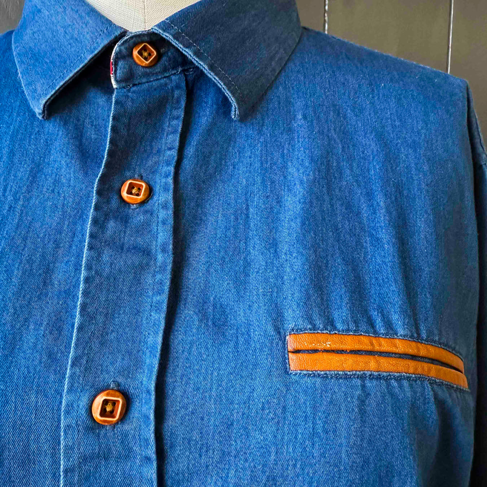 
                      
                        Pre-loved Denim Button-down Top - Size S
                      
                    