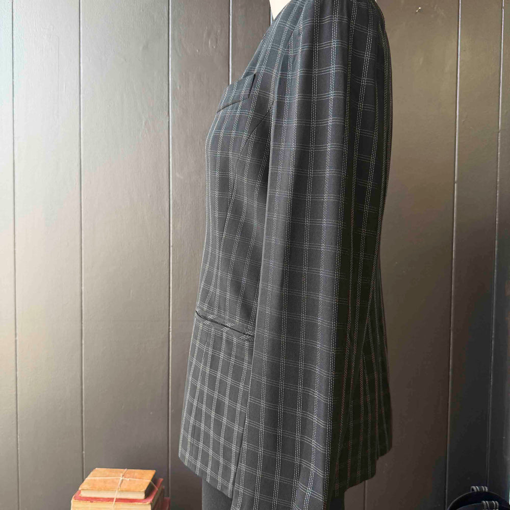 Pre-loved Black Check Blazer - Size L