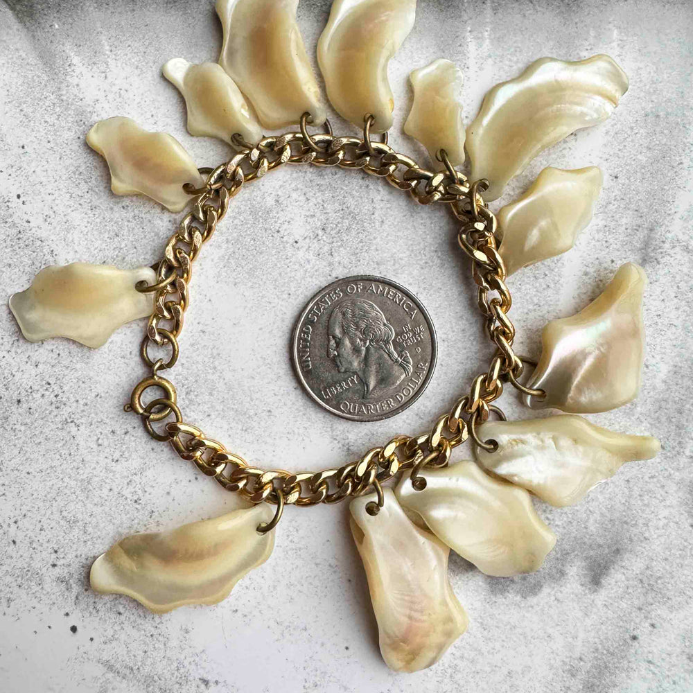 
                      
                        Vintage Mother of Pearl Fringe Bracelet
                      
                    