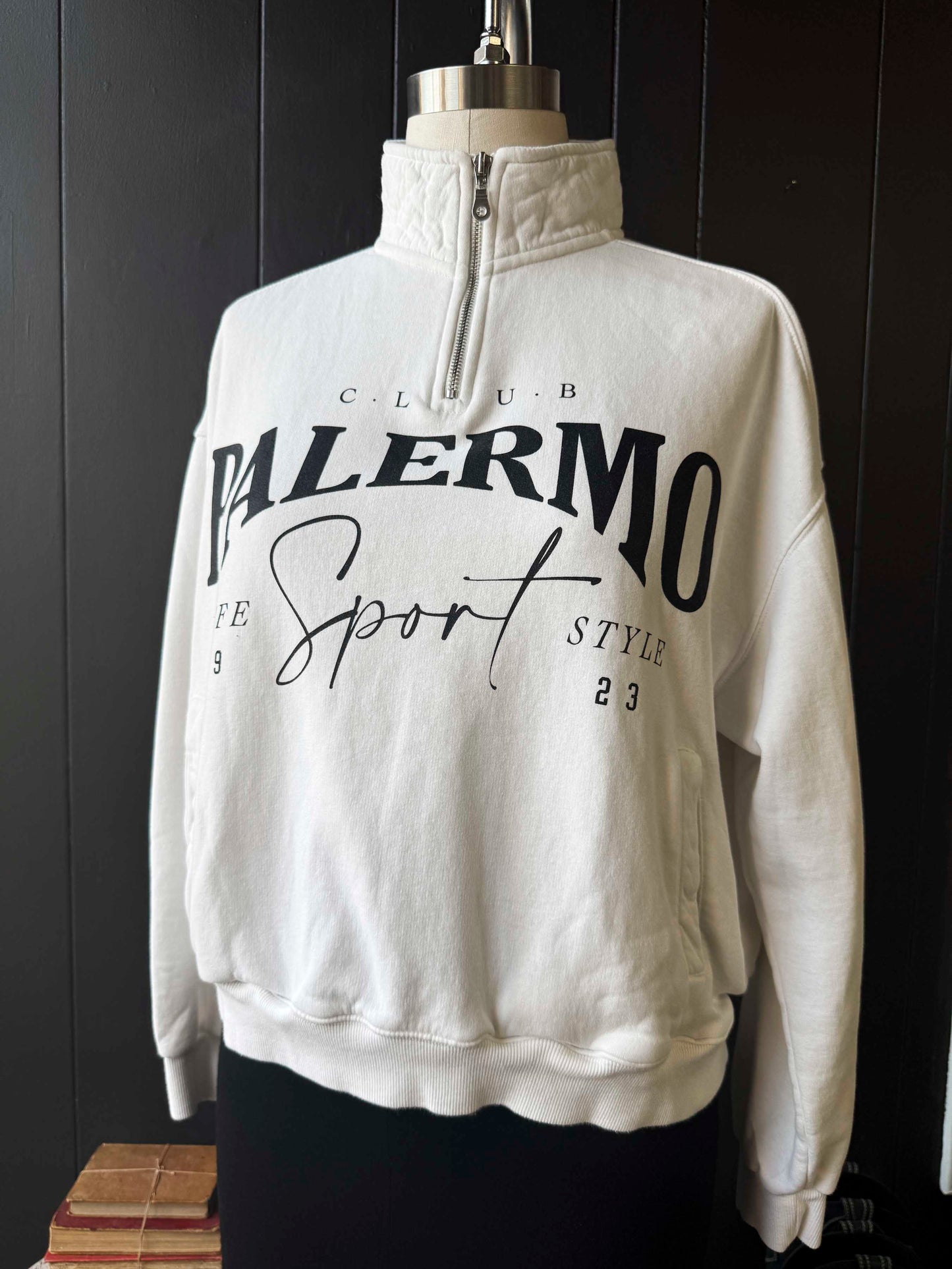 Pre-loved Palermo Sport White Hoodie - Size S