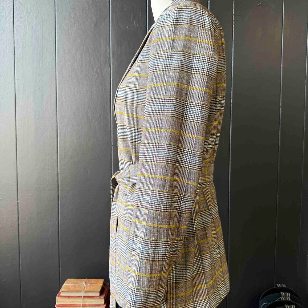 
                      
                        Pre-loved Belted Check Blazer - Size M
                      
                    