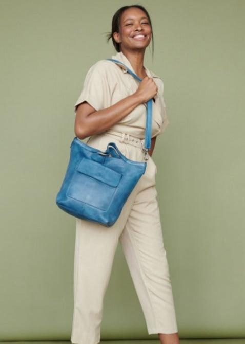 Bianca Tote/Crossbody in Sky Blue