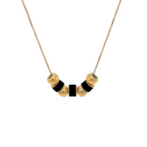 Luckymare 7 Chips Black Necklace