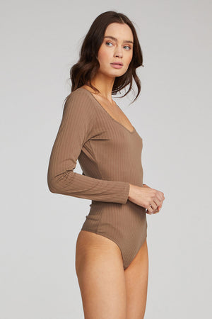Olive Long-Sleeve Bodysuit