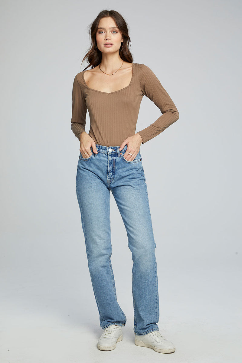 Olive Long-Sleeve Bodysuit