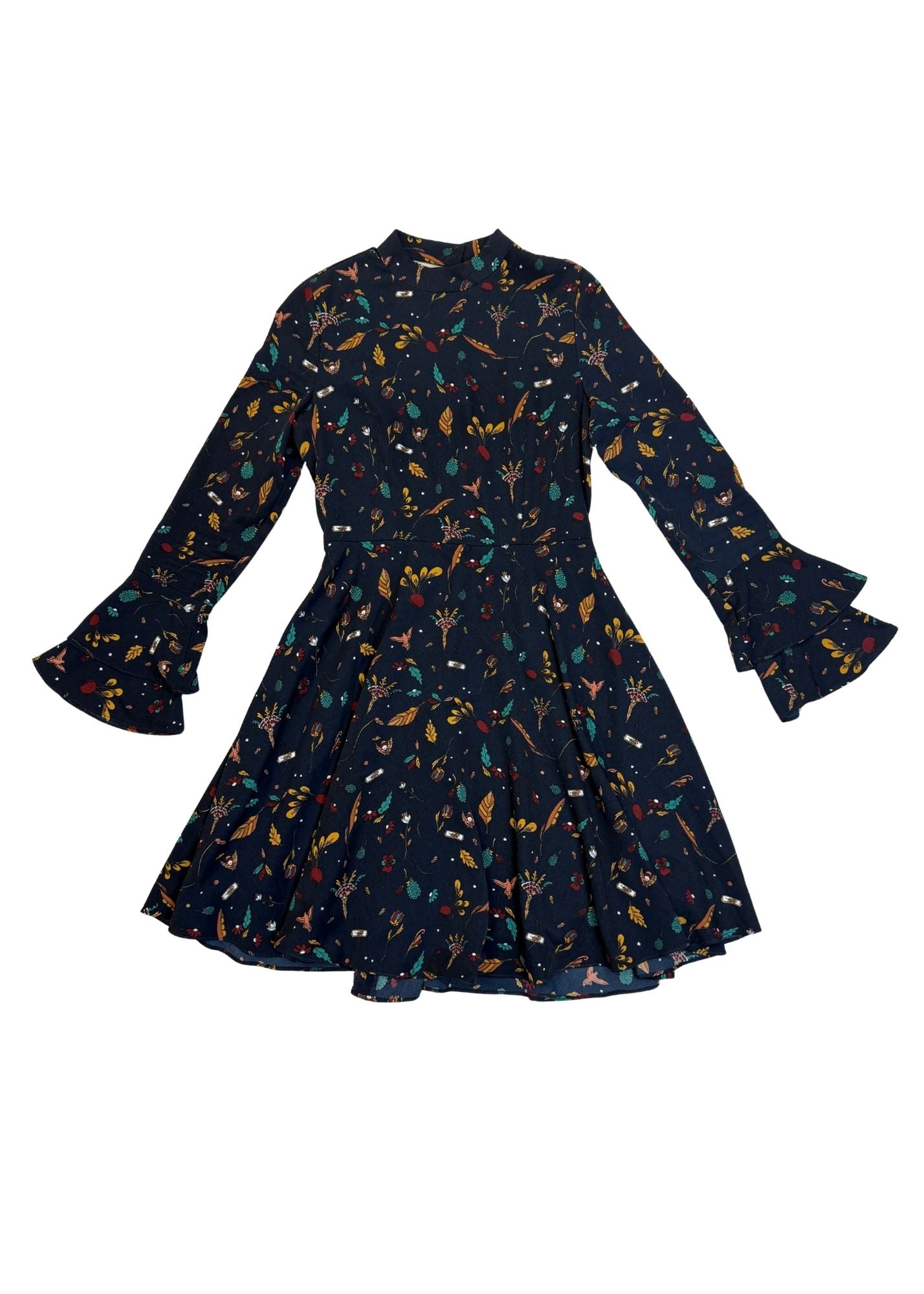 Pre-loved Autumn Print Dress - Size Small
