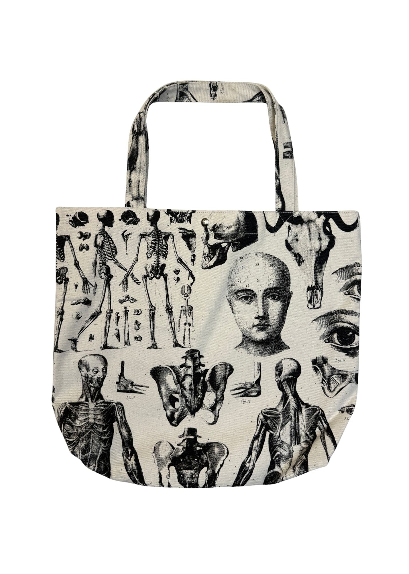 Large Snappy Tote- Anatomy Print