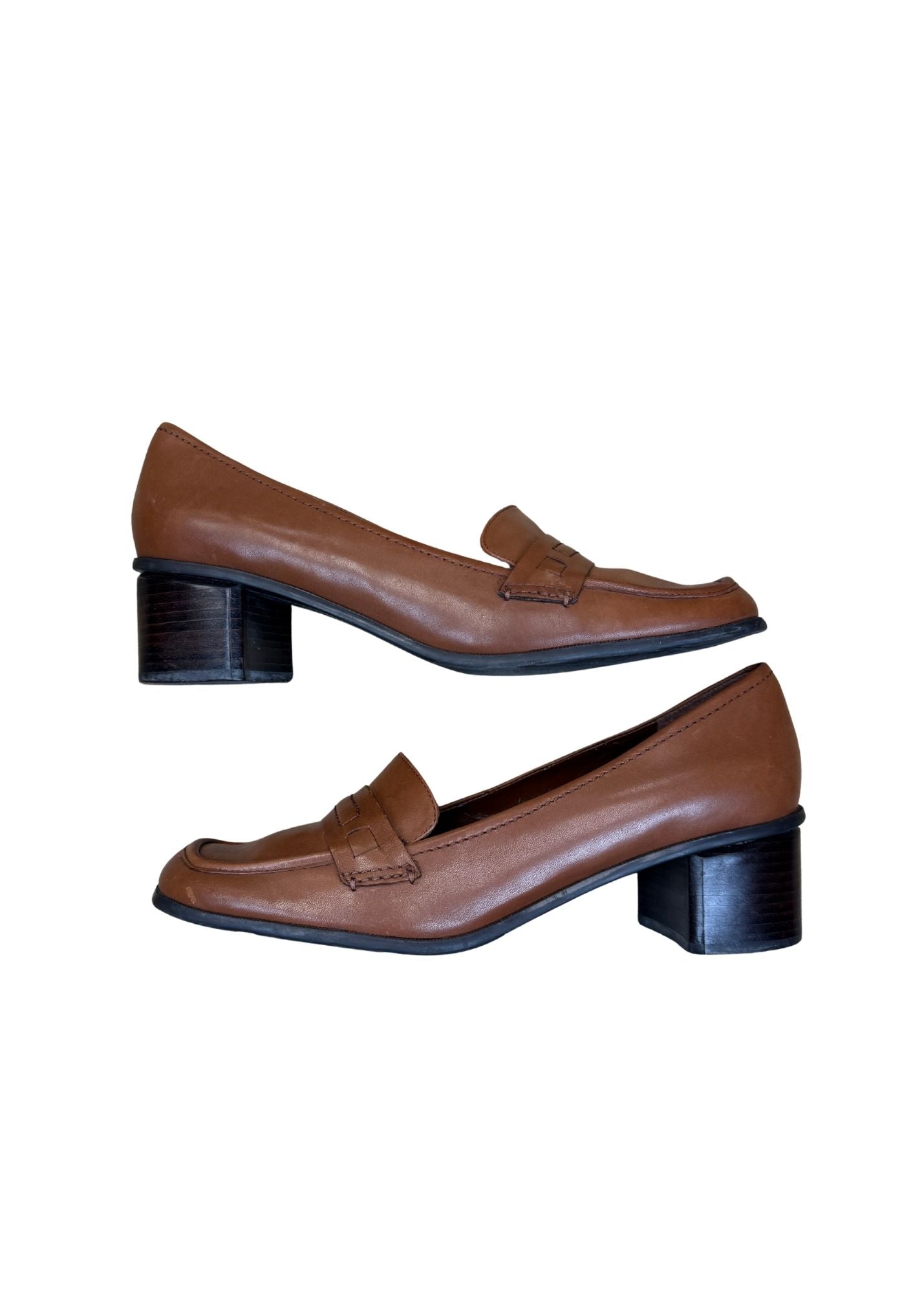 Pre-loved Bandolino Brown Loafers Heels  - Size 9.5